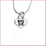 Big sis Sterling Silver Childrens Girls Jewelry Big Sis Charm Necklace