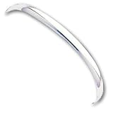 Sterling Silver 4mm Solid Polished Plain Slip-On Bangle Bracelet