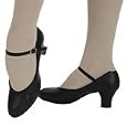 650 black leather capezio character shoes 2 inch heel us 6.5 uk 4.5 salsa shoes'