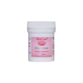 BioCare Zinc Citrate 50mg (15mg elemental zinc) 90 tablets