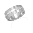 Stainless Steel Men's Ring with Brushed Edges