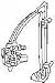 97-04 BUICK REGAL REAR WINDOW REGULATOR RH (PASSENGER SIDE), Assy, w/ Motor (1997 97 1998 98 1999 99 2000 00 2001 01 2002 02 2003 03 2004 04) B491701 10334398
