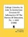 College Libraries As Aids To Instruction: Circulars Of Information Of The Bureau Of Education, No. 1-1880 (1880)