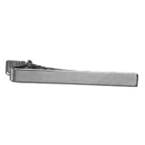 PLAIN POLICE SHERIFF SECURITY ARMY MILITARY FIRE UNIFORM DRESS TIE CLIP NICKEL / SILVER FINISH, 2" Long x 3/16"