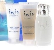 Inis Travel Gift Set 1oz Cologne, 3.3oz Body Lotion, 3.3oz Shower Gel