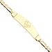 14K Houston Texans Large Id w/Logo Figaro Bracelet