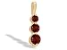 14K Yellow Gold Genuine Round Garnet 3-Stone Pendant