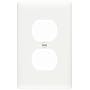 Pass & Seymour TP8WCP TradeMaster One-Gang One-Duplex Outlet Wall Plate, White, 10-Pack
