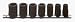 Black Ox Socket Set, 7 Pc 1/2" Drive