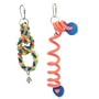 Pink Parrot� Birdy Squiggles� 7" Double Deal Combo 2-Pack Toys for Sm/Med Birds