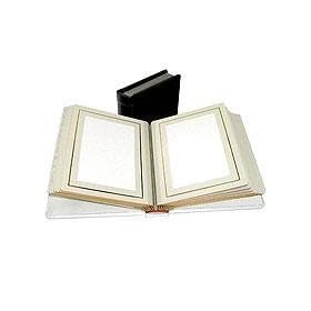 Classic Album Princess Series Album, Black Leather Cover with 9 Library Bound Off White Pages, Holds 18 4x6 Prints