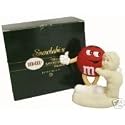 M&M Candy with Snowbabies Red Is My Favorite Color
