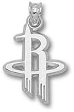 Houston Rockets 5/8" Logo Pendant - Sterling Silver Jewelry
