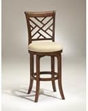 Garden Back Dark Brown Swivel Barstool