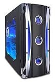 Aspire Black X-Cruiser Case ATX Mid-Tower Case with Clear Side, Front USB, Audio and Firewire Ports