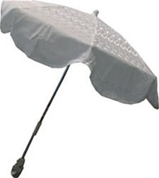  Broderie Anglaise  White Universal Clamp Buggy / Pram Parasol / umbrella