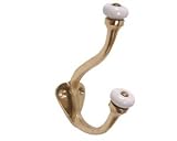Double Hook w/Porcelain Ball