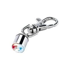 3 LED Rot-Wei�-Blau Sicherheitsblinker mit Karabinerhaken, mit verbesserter Drehschaltung, Sicherheit, von Lunartec