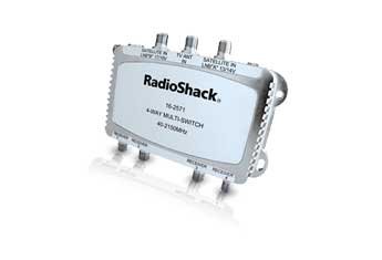 Radio Shack Satellite Passive 4 way Multi Switch for dual-LNB Systems and Antennas Radio Shack Satellite Passive 4 way Multi Switch for dual-LNB Systems and Antennas