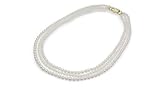 3.5x6mm Slightly-off round White Freshwater cultured pearl necklace