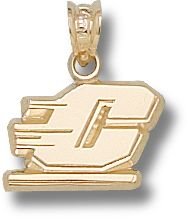 Central Michigan Chippewas Motion C 3/8 Charm - 14KT Gold Jewelry