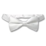 BOWTIE Solid WHITE Mens Bow Tie Tuxedo Ties BowTies