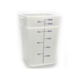Camwear Camsquare Poly White Food Storage Containers, 22 Quarts (22SFSP) Category: Polycarbonate Storage Food Boxes