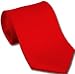 Solid red polyester tie