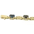 14K Yellow Gold Stunning London Blue Topaz Fashion Bracelet