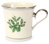 Lenox Holiday Platinum Ivory China Mug