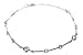 14K White Gold Twisted Hand Made Link Anklet with Bezel Set Diamonds