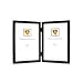 Dennis Daniels Aluminum Double Vertical Frame for Two 8 x 10 Photographs, Color: Metallic Black.