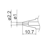 エスコ 1.0mm交換用ノズル[EA323HD用] EA323HD-3