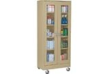 Mobile Easy View Storage Cabinet Assembled 46x18x78 - Sand