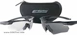 ESS CROSSBOW 2 x Two Fully Assembled EyeShields - 1 with clear lens and 1 with smoke grey lens, hard case, and microfiber pouch 740-0386