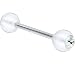 Crystalline Gem ARCTIC BLAST Beach Ball Barbell Tongue Ring