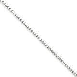 14k White Gold 1.25mm Spiga Chain Ankle Bracelet 10 Inch JewelryWeb 21KI%2BF2%2BdBL. SL160 14k White Gold 1.25mm Spiga Chain Ankle Bracelet 10 Inch JewelryWeb