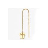 Los Angeles Dodgers Jersey Threader Earrings - 14kt Yellow Gold