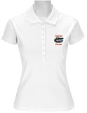 NCAA Florida Gators Ladies White Remarkable Short Sleeve Polo
