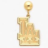 14K Los Angeles Dodgers La Post Dangle Earrings