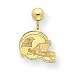 14K Panthers Helmet Dangle Post Earrings