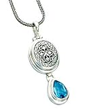 Janice Girardi Teal Topaz Byzantium Necklace - 16 Inches