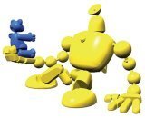 Stikfas Redeco Action Figure Kit Yellow Robot with Bear