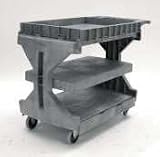 Akro-Mills Procart, Foam Plastic, 400 lb. Capacity, 24x45x35, Gray