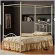 IMAGE OF Hillsdale Westfield Metal Canopy Bed 5 Piece Bedroom Set in Off White