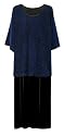 Get $20.00 Off on All Orders Over $80.00. 2-piece set - Glitzy Top with Travel Knit Dress. PLUS_SIZES and EXTENDED_SIZES. From 2X to 5X. Colors: Royal.