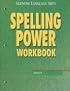 Glencoe Language Arts Spelling Power Workbook Grade 8