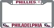 Philadelphia Phillies Chrome License Plate Frame with Bell Logo W/ Word Mark Logo - SET OF 6 - Sports Merchandise