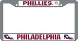 Philadelphia Phillies Chrome License Plate Frame with Bell Logo W/ Word Mark Logo