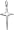 Cross Charm, Sterling Silver